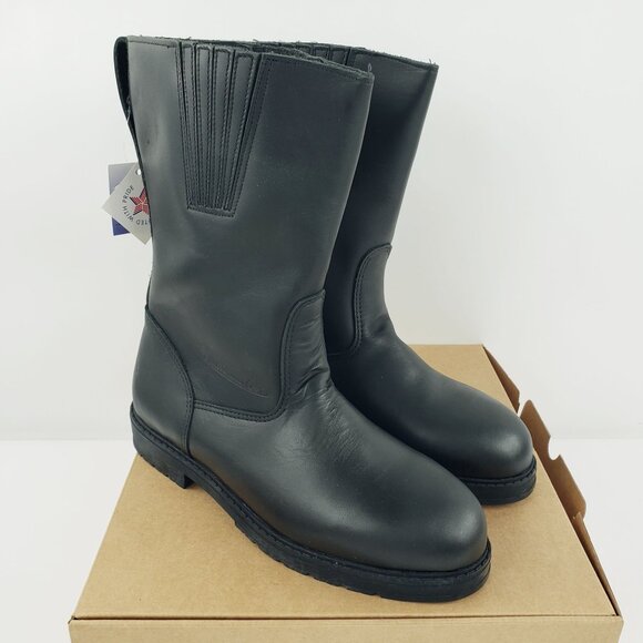 Cruiserworks Men Size 10 M Black Leather Classic Motorcycle Pull On Boots NEW - Picture 7 of 14